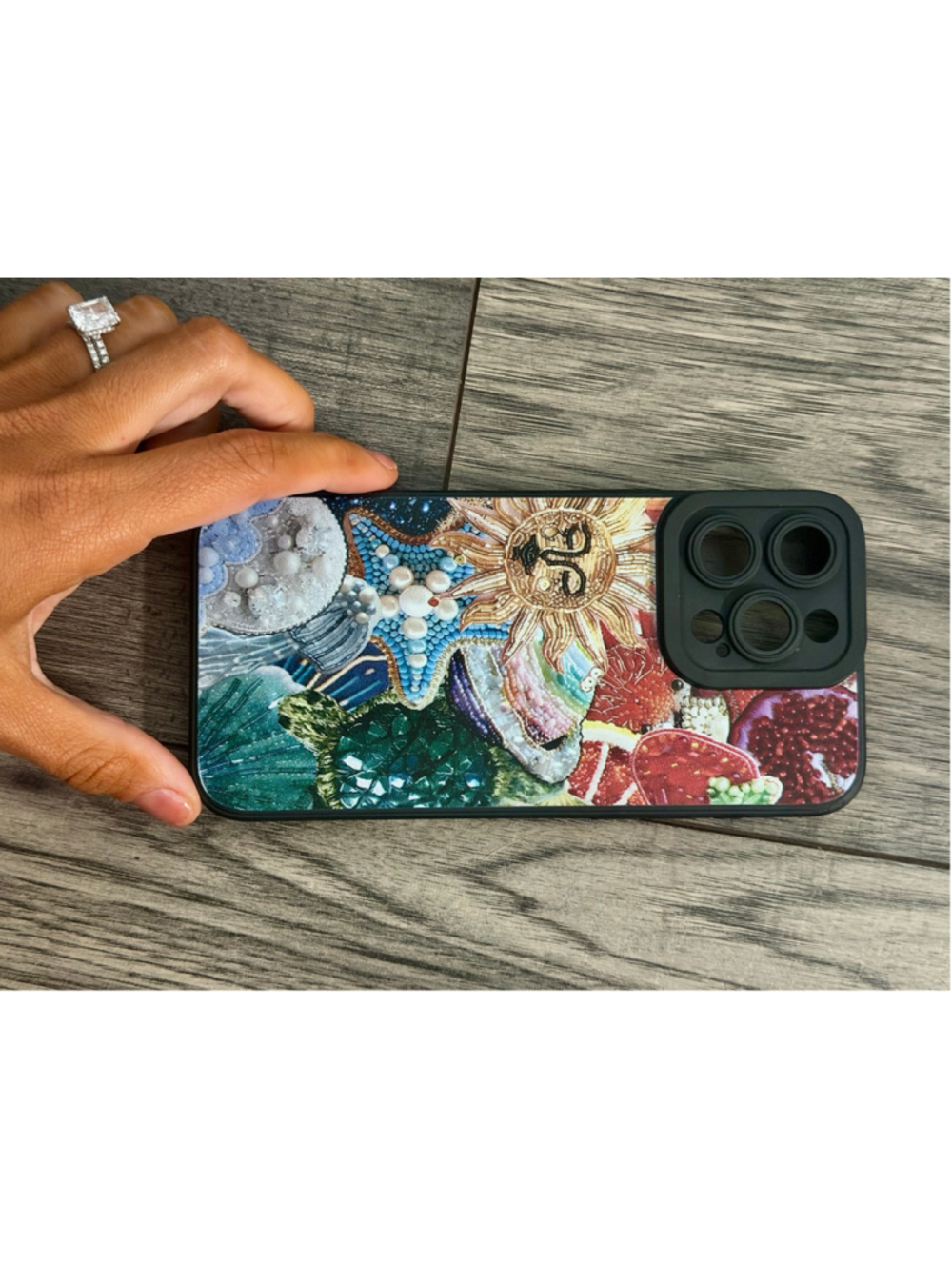 iPhone 15 Pro Max Phone Case Multi-color Black
